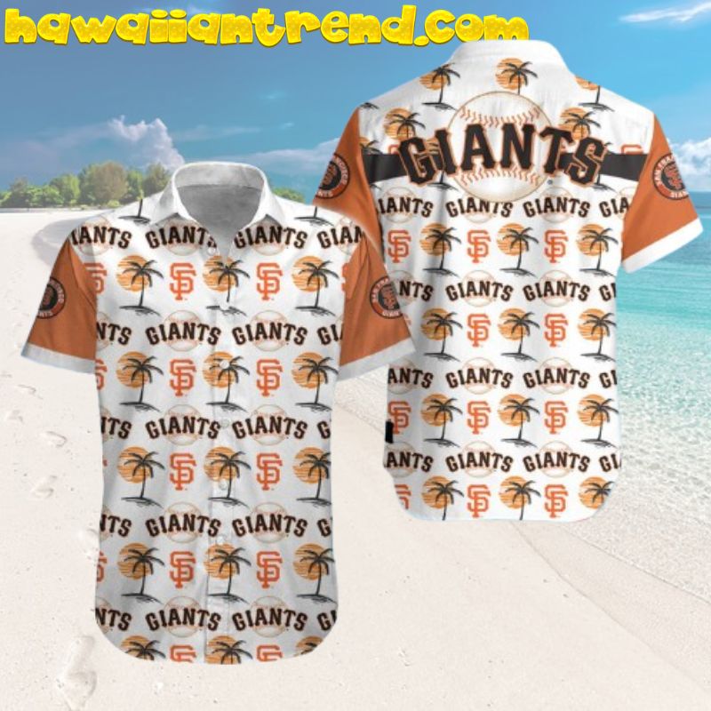 San Francisco Giants Logo Coconut Pattern Seamless Hawaiian Shirt