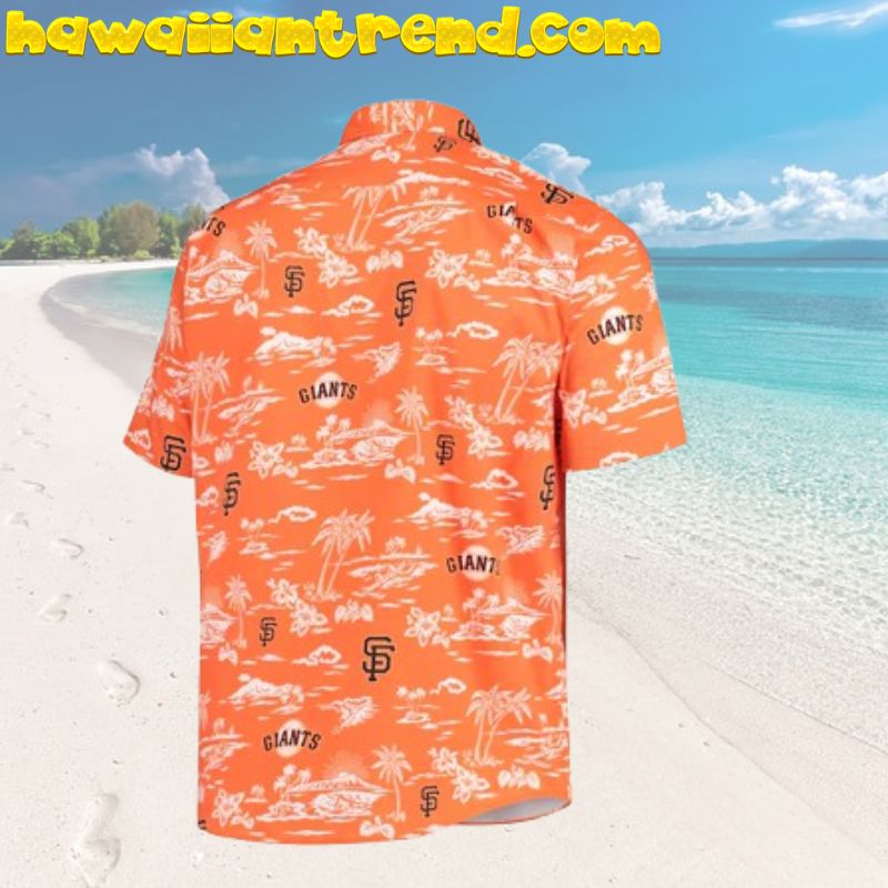 San Francisco Giants MLB Team White Pattern Palm Island Simple Hawaiian Shirt For Fan