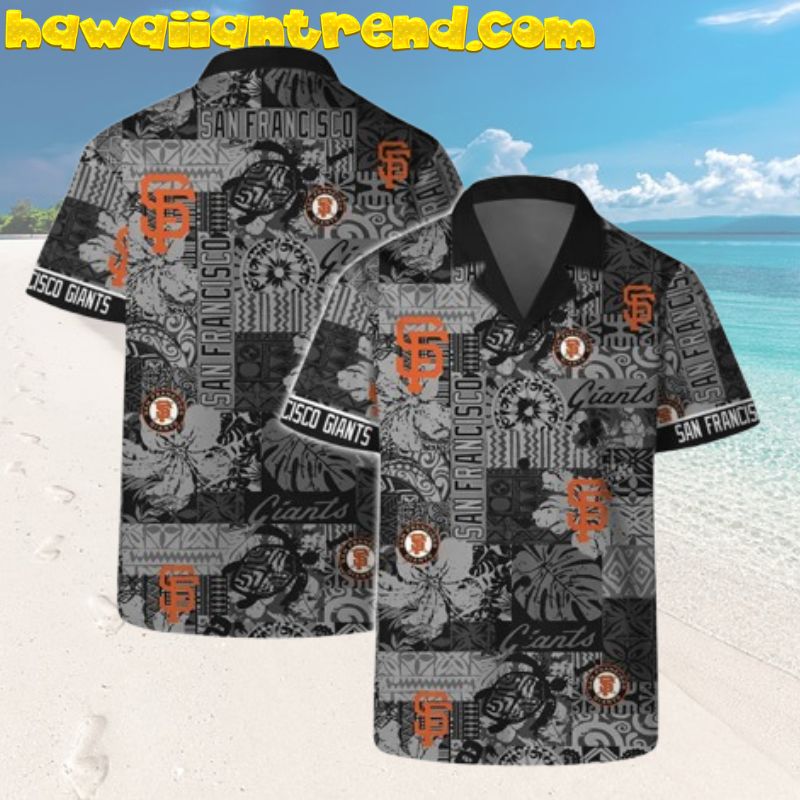 San Francisco Giants Patchwork Heritage 90’s Hawaiian Shirt
