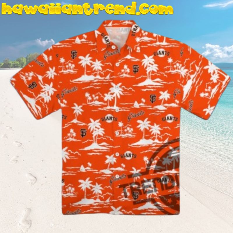 SF Giants White Coconut Island Summer Hawaiian Shirt