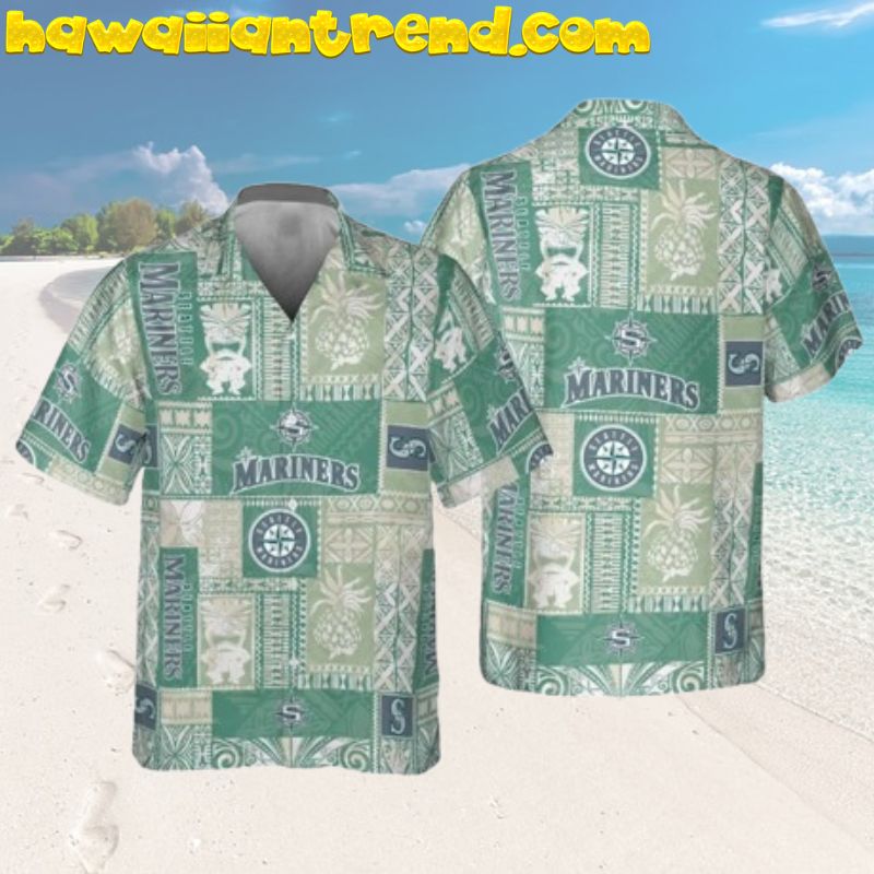 Seattle Mariners Tropical Tribal Tropical Pineapple Aloha Hawaiian Shirt