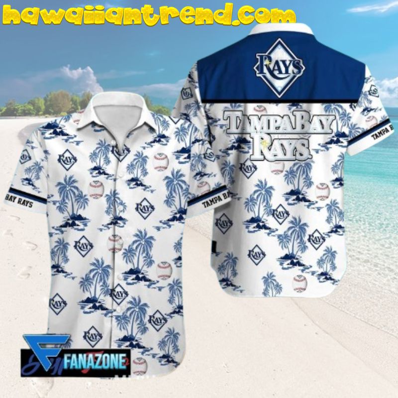 Tampa Bay Rays Ball And Palm Tree Island Aloha Hawaiian Shirt
