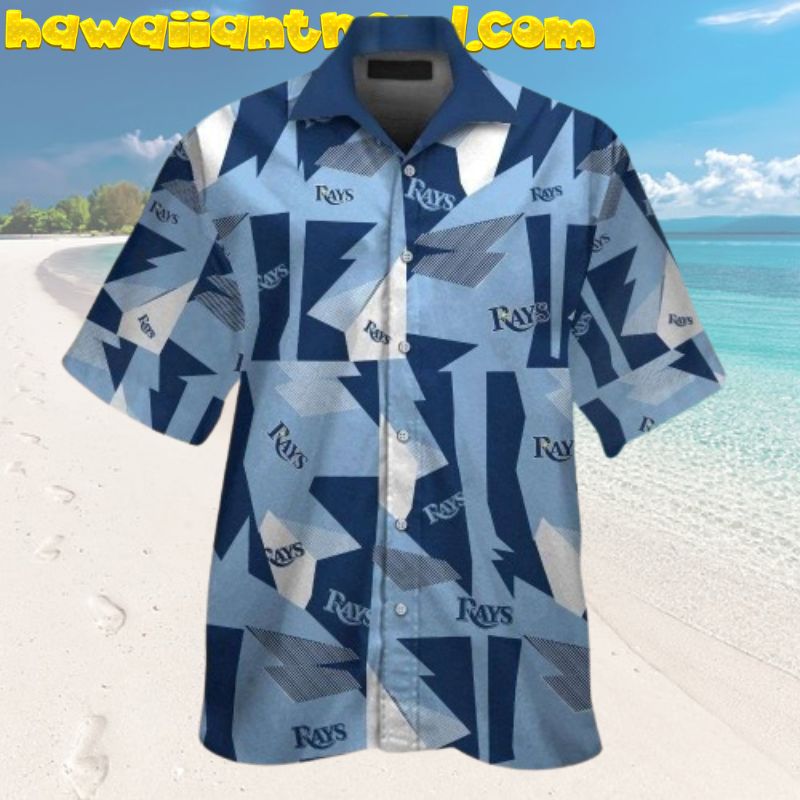 Tampa Bay Rays Geometric Design Aloha Hawaiian Shirt For Men, Women
