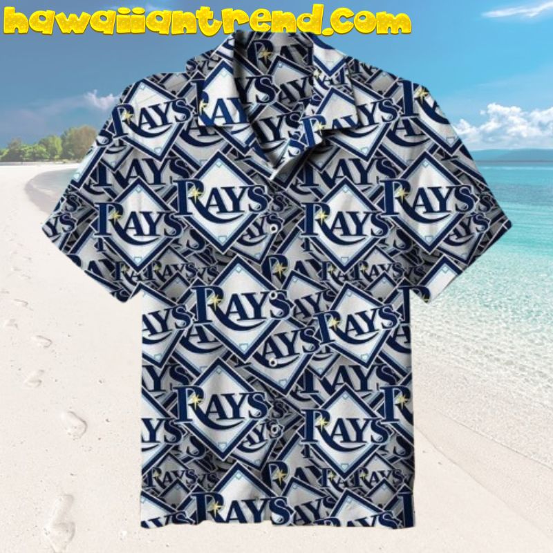 Tampa Bay Rays Logo Design Layer Aloha Hawaiian Shirt
