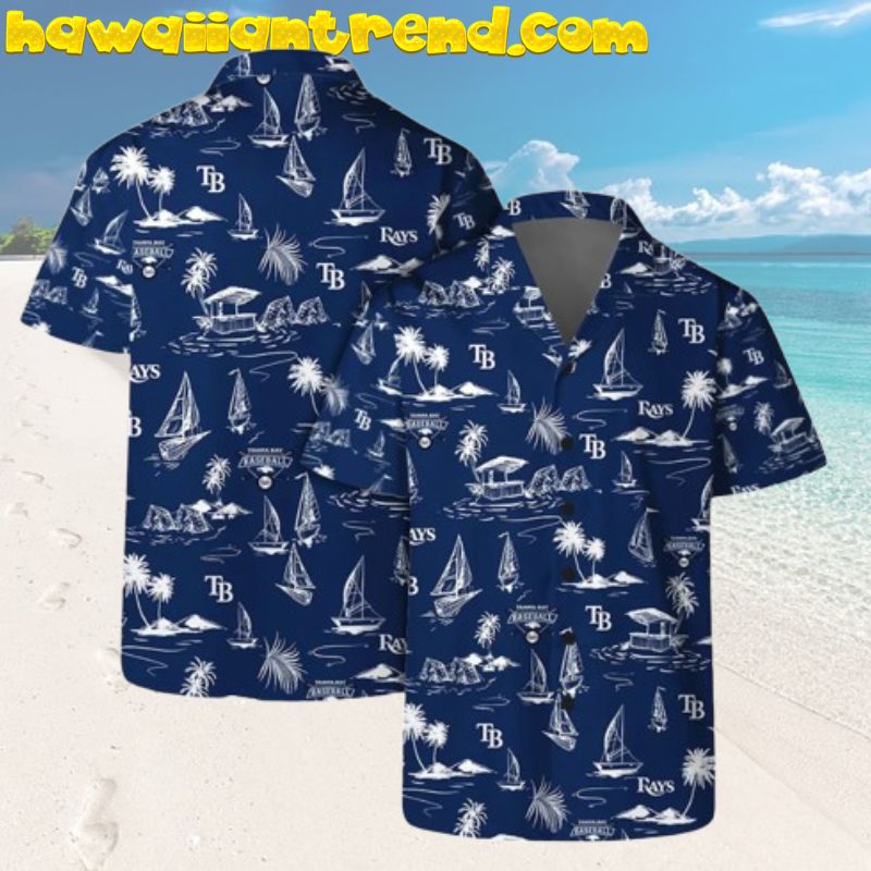 Tampa Bay Rays Raysup Tropical Coconut Island Escape Hawaiian Shirt