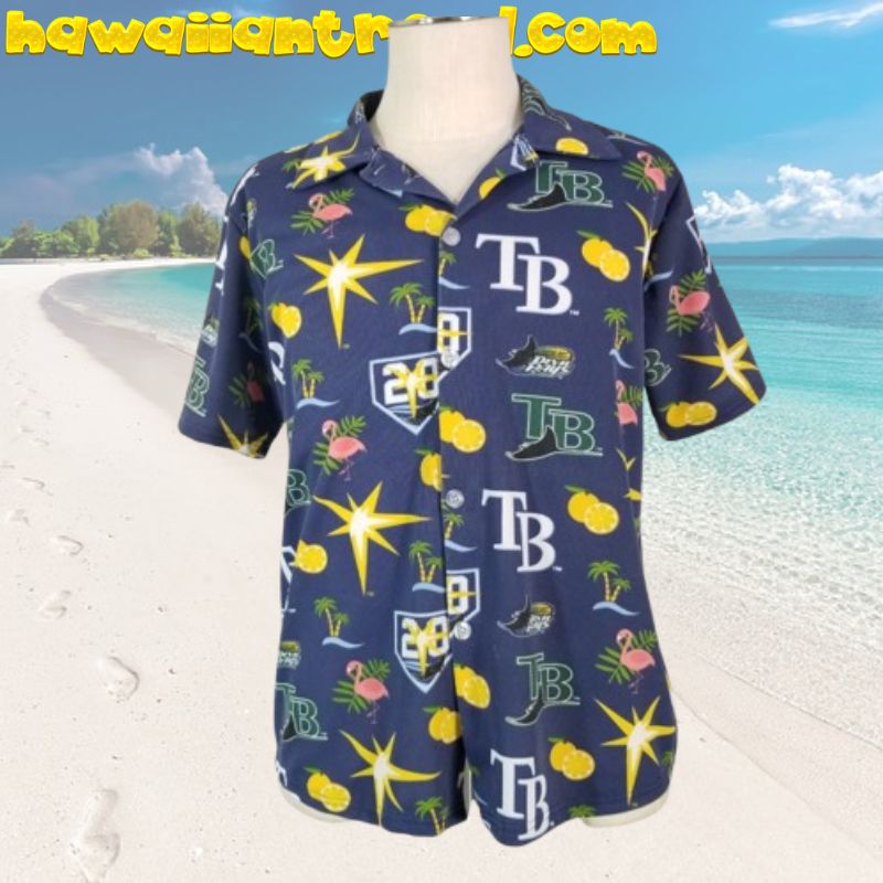 Tampa Bay Rays Simple Design Summer Beach Vibes Hawaiian Shirt