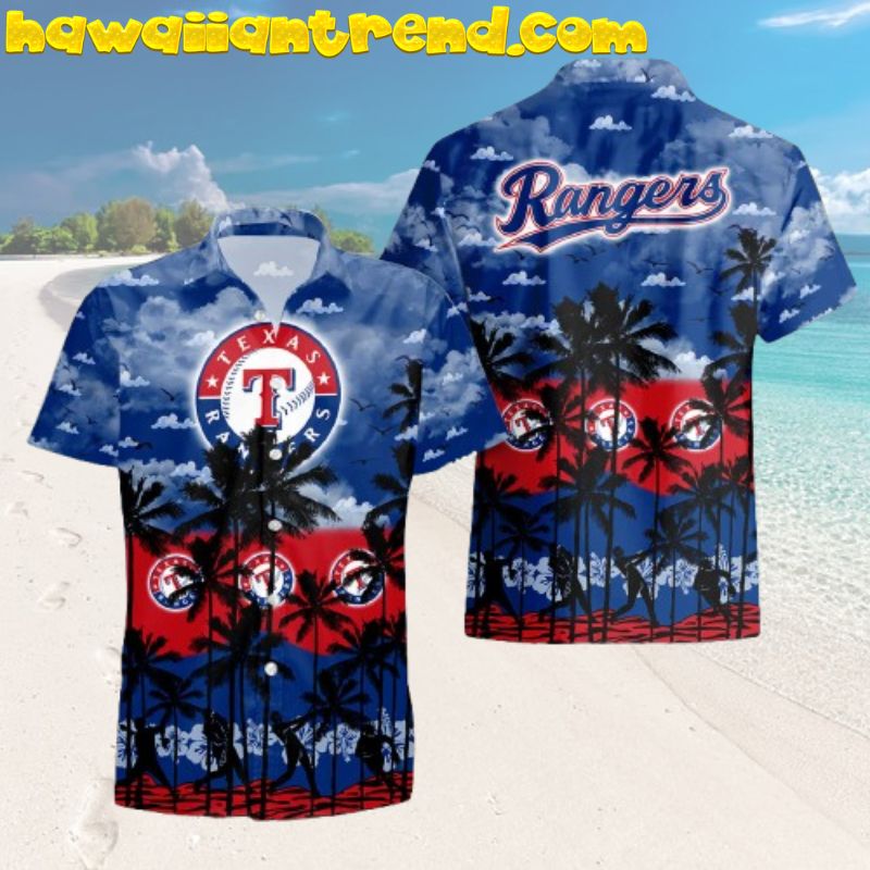Texas Rangers Iconic Player On Beach Hawaiian Shirt