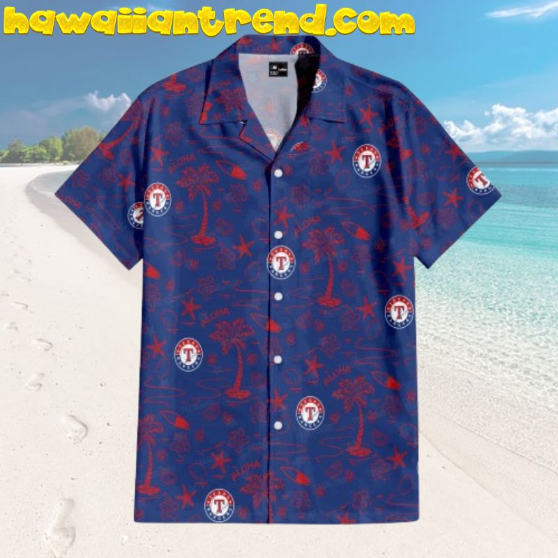 Texas Rangers Paradise Island Summer Hawaiian Shirt
