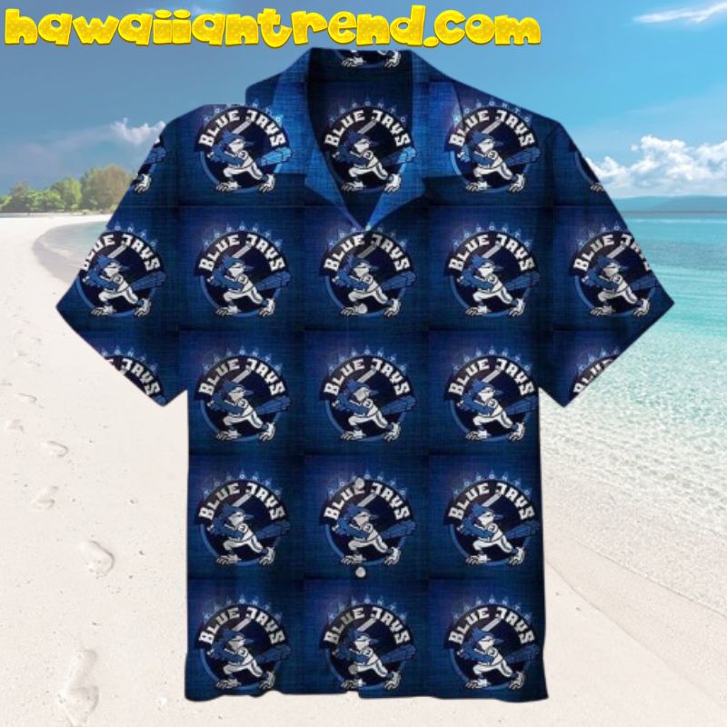 Cartoon Bird Mascot Player Ready Pattern Toronto Blue Jays Aloha Hawaiian Shirt