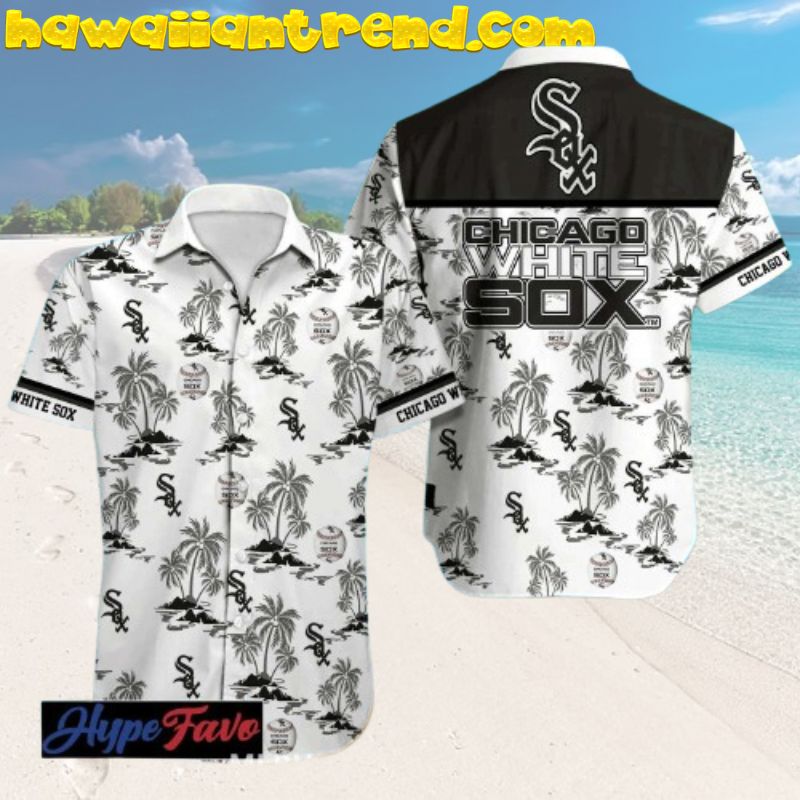 Chicago White Sox Black Coconut Island Aloha Hawaiian Shirt