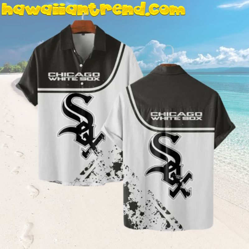 Chicago White Sox Classic Giant Logo Hawaiian Shirt