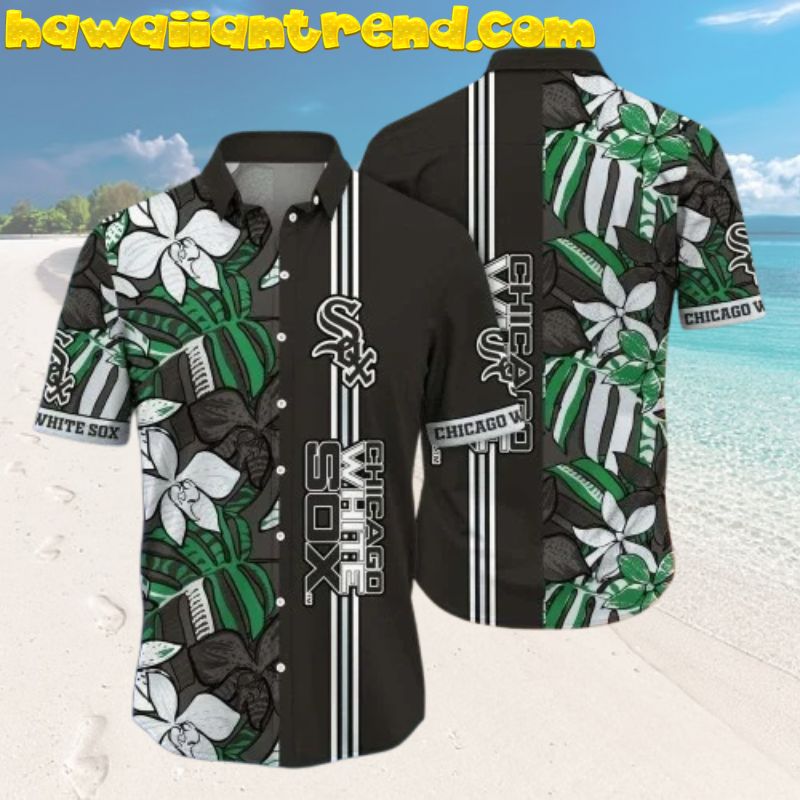 Chicago White Sox Exotic Orchid Monstera Aloha Shirt