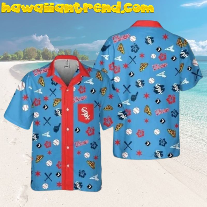 Chicago White Sox Iconic Icon And Pizza Aloha Shirt