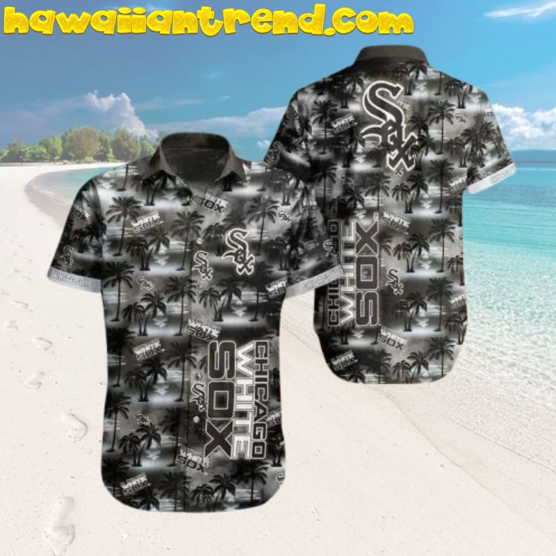 Chicago White Sox Midnight Palm Island Hawaiian Shirt