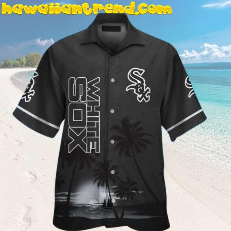 Chicago White Sox Sunset On Island Palm Aloha Hawaiian Shirt