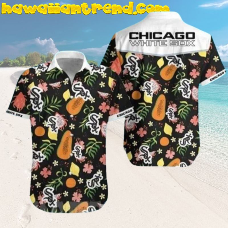 Chicago White Sox Tropical Fruit Papaya Aloha Hawaiian Shirt