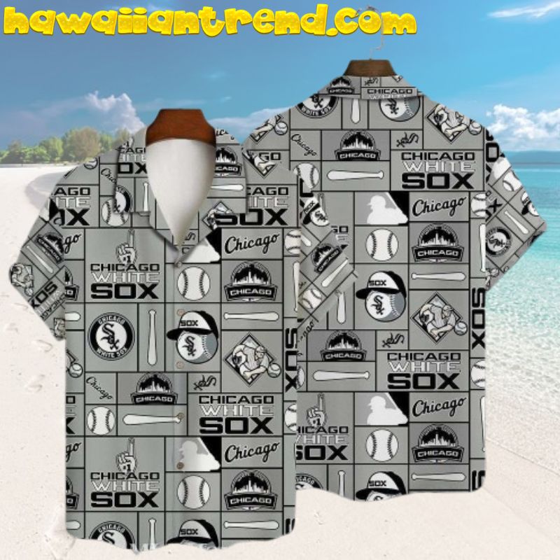Chicago White Sox Vintage Classic Logo Pattern Hawaiian Shirt