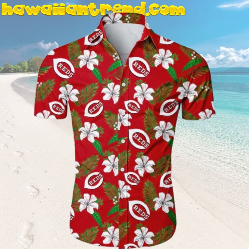 Cincinnat Reds Summer Design Simple Love Beach Hawaiian Shirt