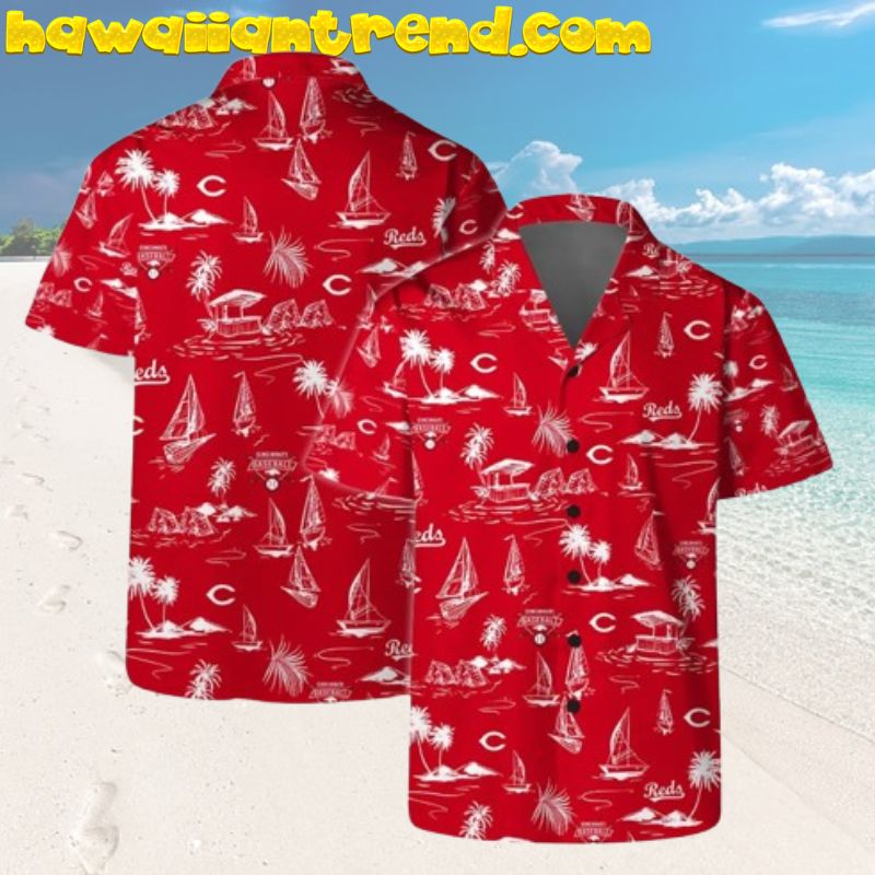 Cincinnati Reds Coastal Paradise Ocean Aloha Hawaiian Shirt