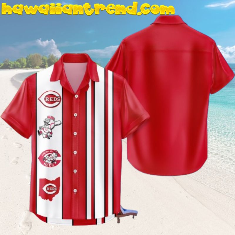 Cincinnati Reds Sea Animal Shark Aloha Hawaiian Shirt