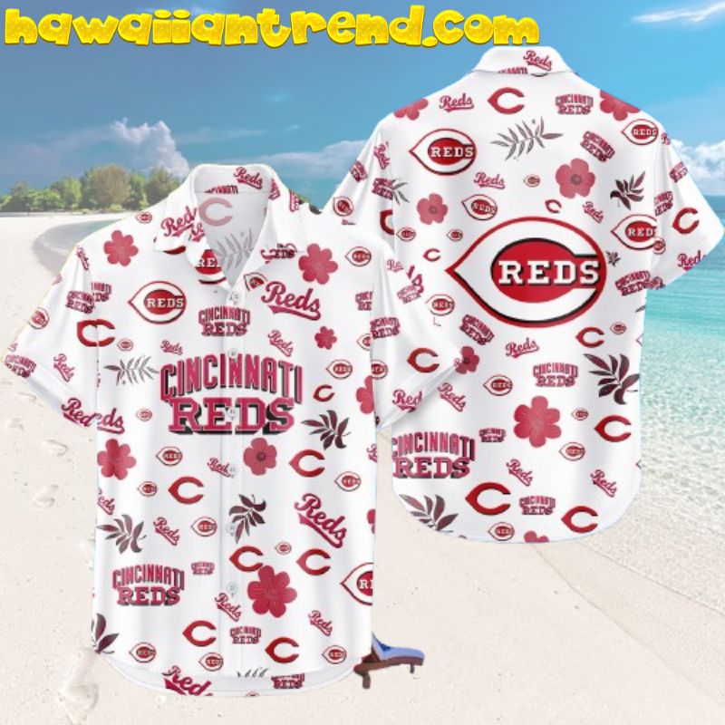 Cincinnati Reds Simple Classic Design Logo Hawaiian Shirt