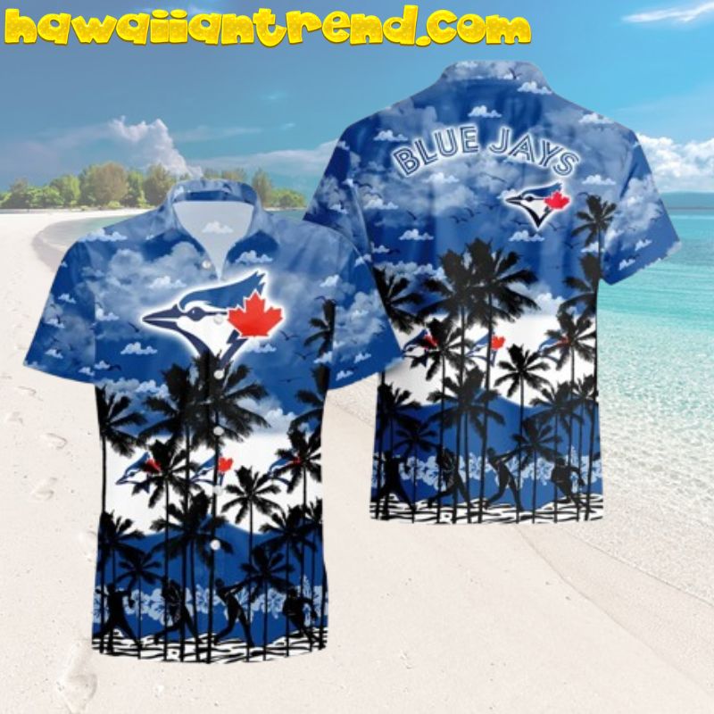 Toronto Blue Jays Palm Tree Tropical Design Hawaiian Shirt