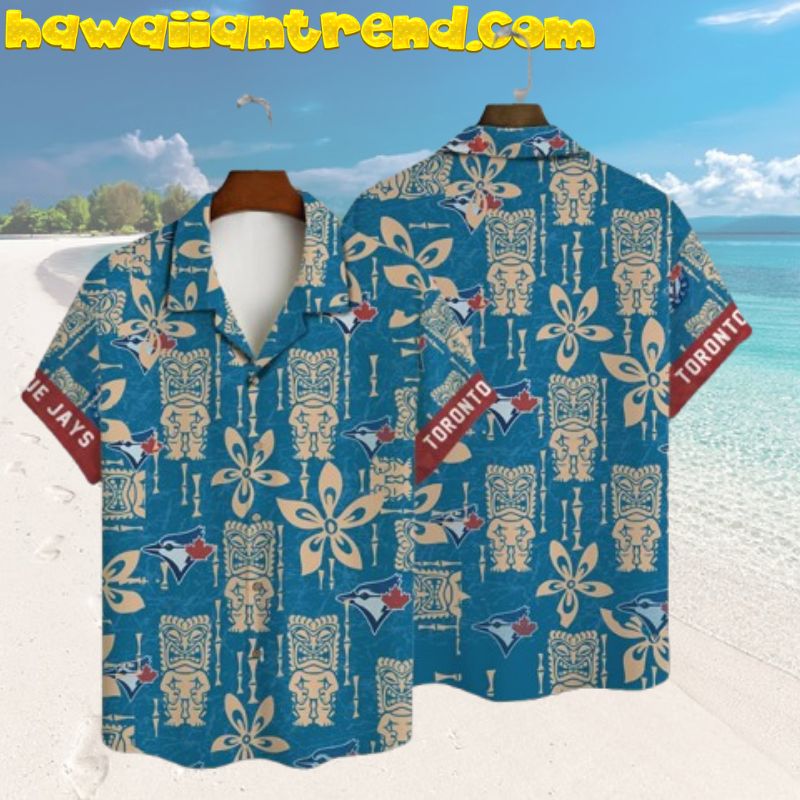 Toronto Blue Jays Sunset On The Island tropical Vibes Hawaiian Shirt