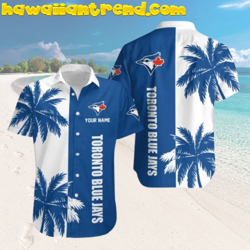 Toronto Blue Jays Tiki Surfer On The Beach Hawaiian Shirt