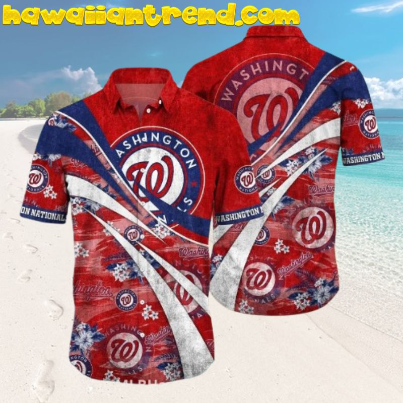 Wave Design Washington Nationals Vintage 90’s Hawaiian Shirt