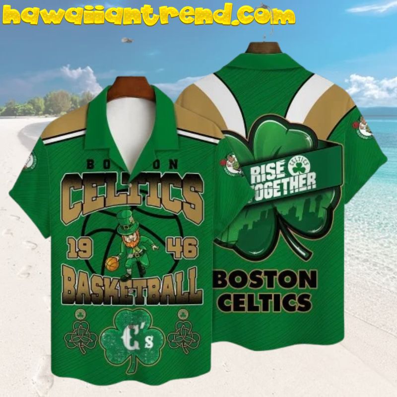 Boston Celtics 1946 Happy Saint Patrick’s Day Hawaiian Shirt