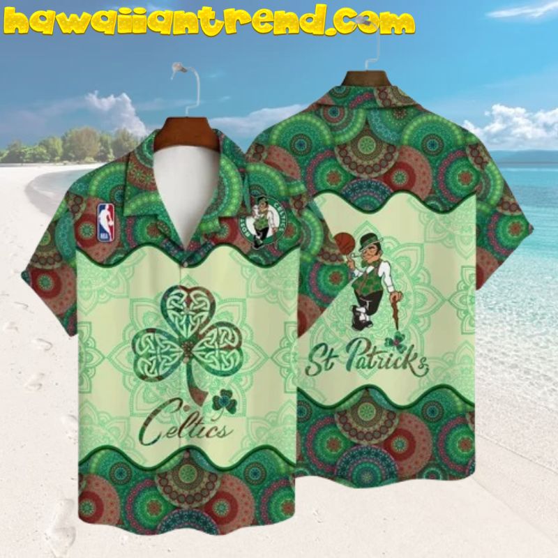 Boston Celtics Happy Saint Patrick’s Day AOP Hawaiian Shirt