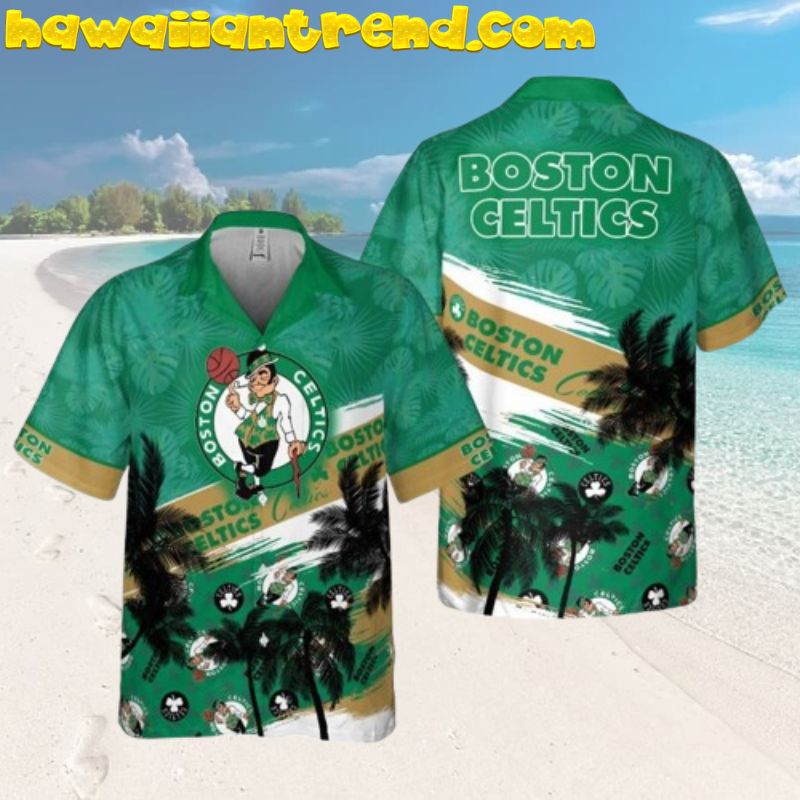 Boston Celtics Hibiscus Flower And Summer Pattern Faded Aloha Hawaiian Shirt