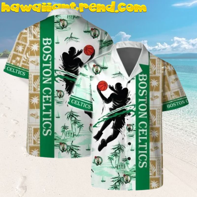 Boston Celtics Iconic Player Tropical Basketball Vibes Hawaiian Shirt