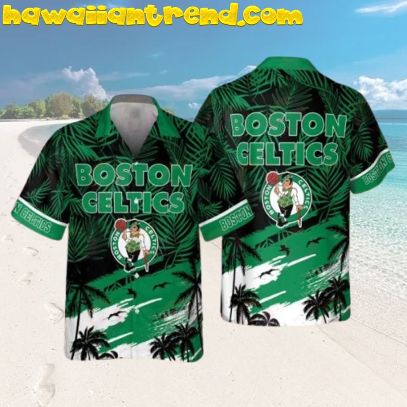 Boston Celtics NBA Green Summer Island Aloha Hawaiian Shirt