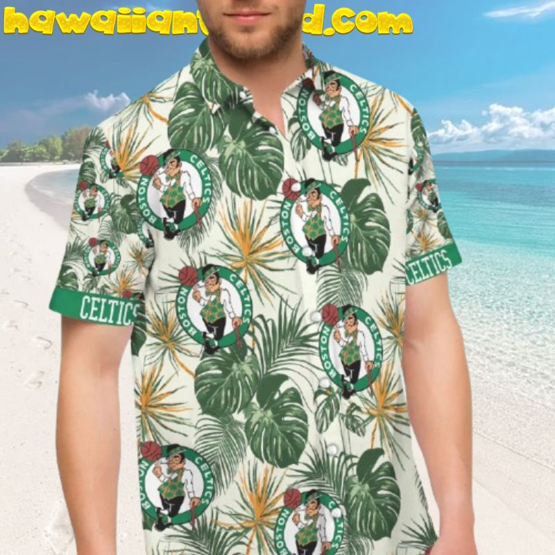 Boston Celtics Surfing Wave Hawaiian Shirt