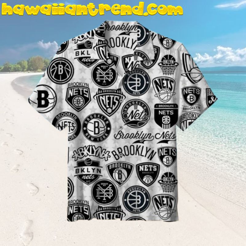 Brooklyn Nets Iconic Logo Vintage Style 90’s Hawaiian Shirt