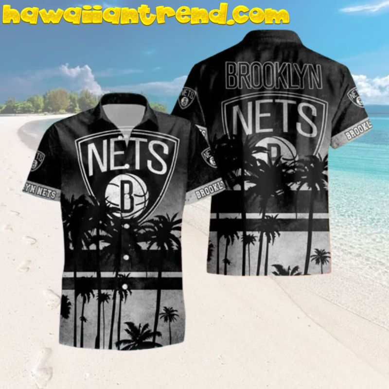 Brooklyn Nets Sunset On Palms Beach Summer Vibe Hawaiian Shirt