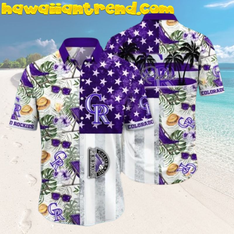 Colorado Rockies Summer Holiday Sunglass Hawaiian Shirt