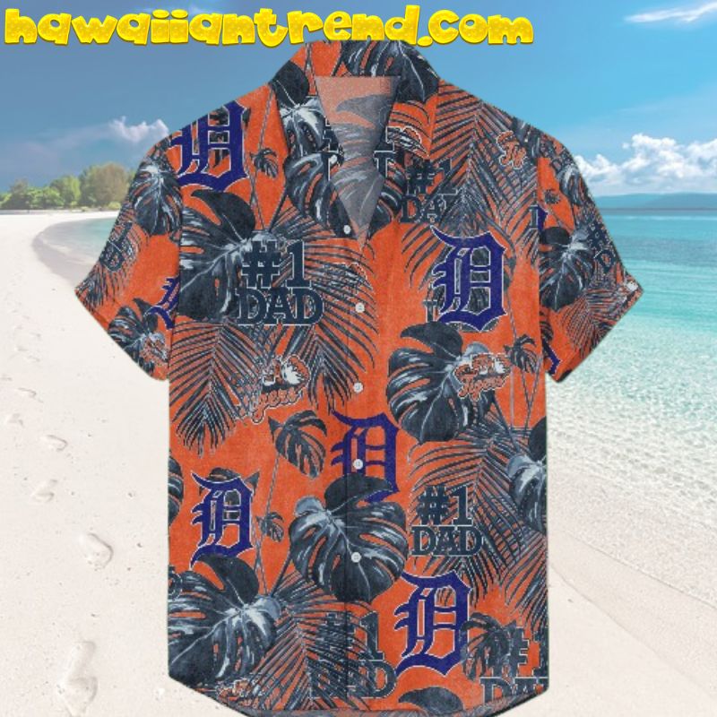 Detroit Tigers Father #1 Gift For Grandpa Hawaiian Shirt