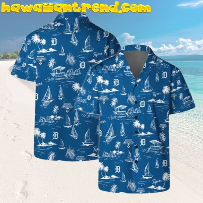 Detroit Tigers Night On The Coconut Island Hawaiian Shirt