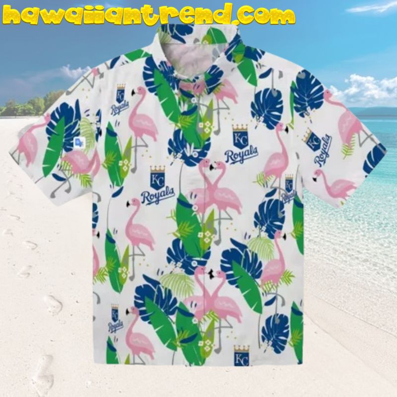 Kansas City Royals Flamingo Banana Leaf Hawaiian Shirt