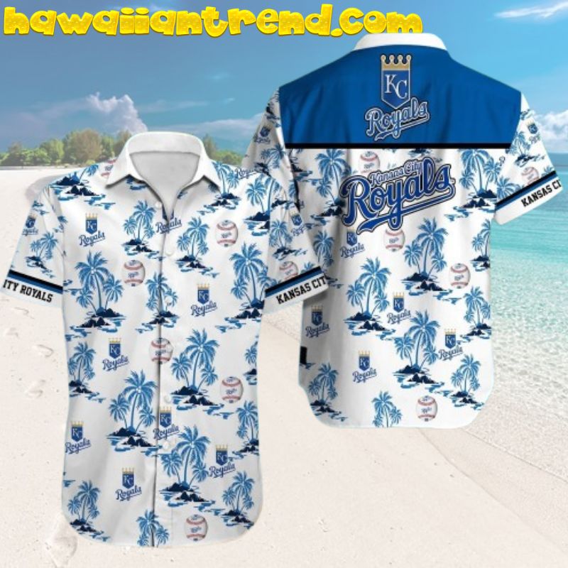 Kansas City Royals Tropical Paradise Coconut Island Hawaiian Shirt