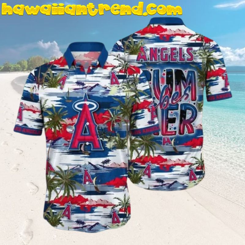 Los Angeles Angels Tropical Island Holiday Paradise Hawaiian Shirt