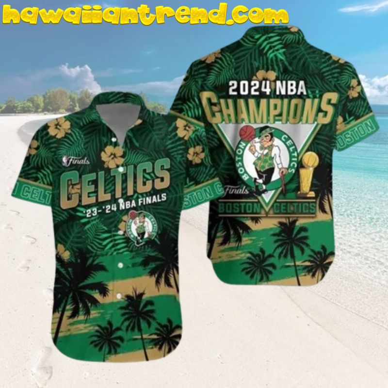 National NBA Boston Celtics Tropical Vintage Style Hawaiian Shirt