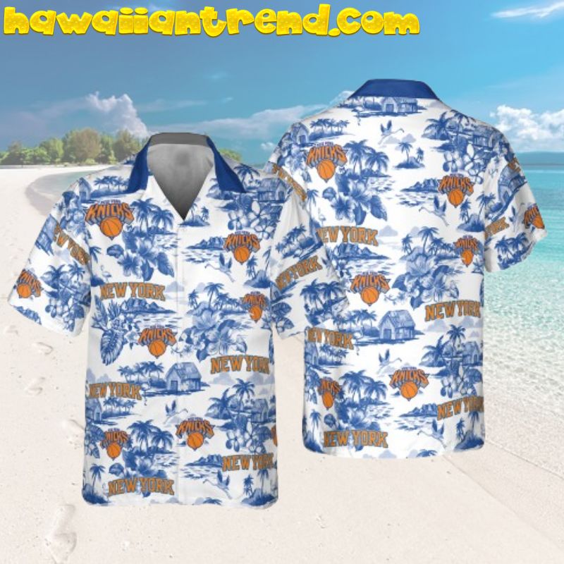 NBA New York Knicks Tropical Island House Aloha Hawaiian Shirt