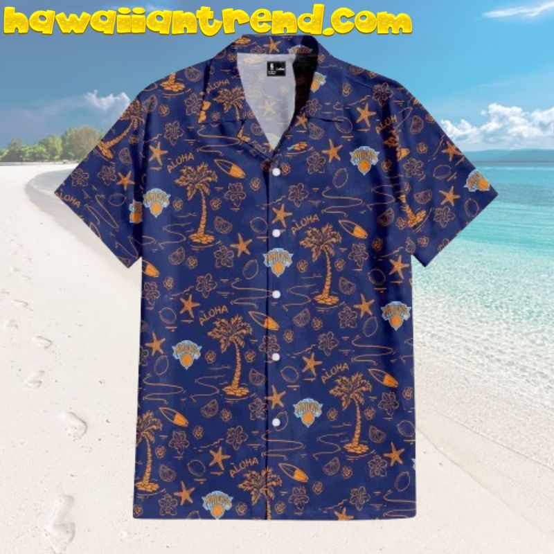 New York Knicks Tropical Island Beach Hawaiian Shirt