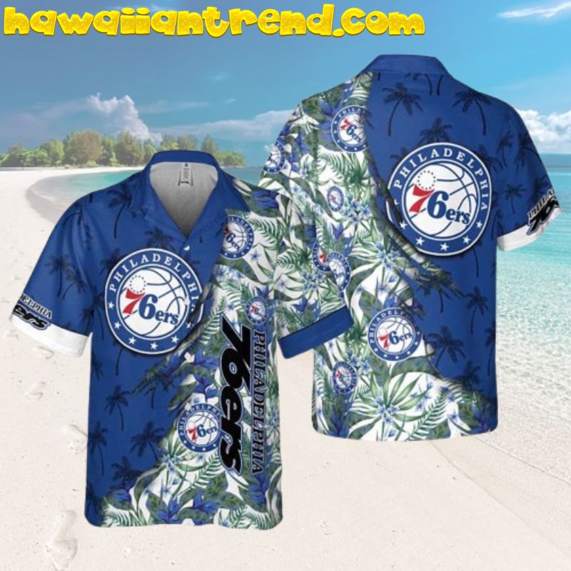 Philadelphia 76ers Tropical Floral Half Summer Hawaiian Shirt